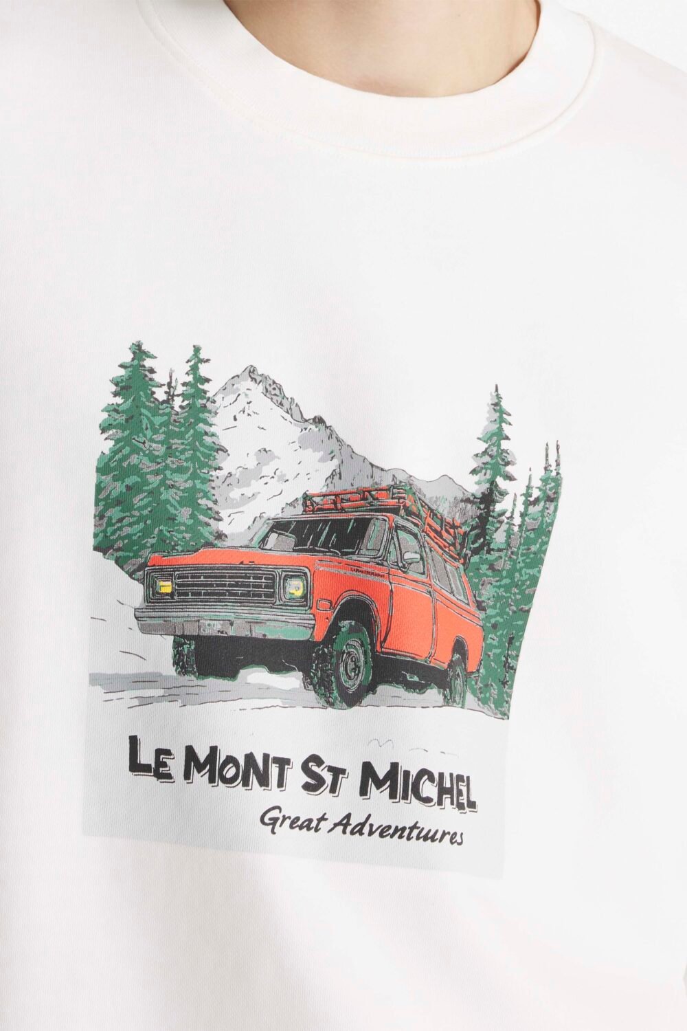TAOS - MOUNTAIN PRINT SWEATER - XS, OFFWHITE