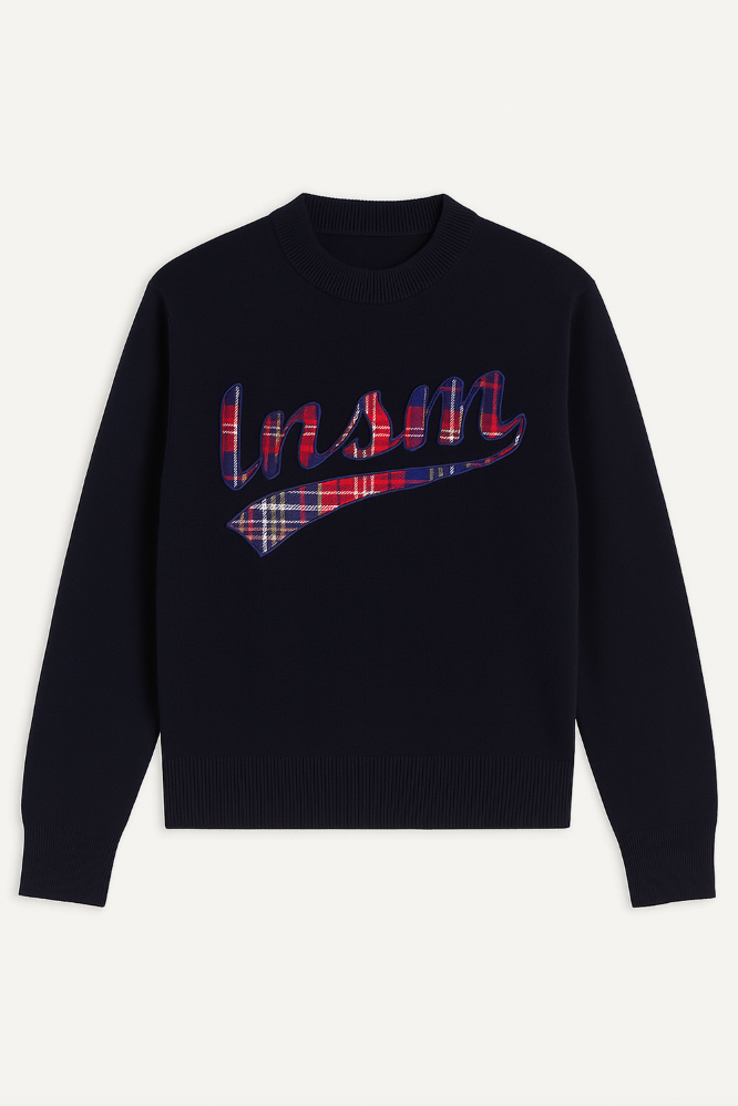 SABY - PRINTED SWEATER - M, NAVY