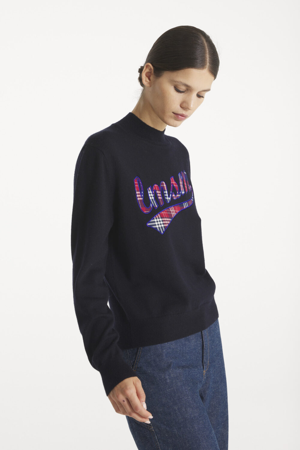 SABY - PRINTED SWEATSHIRT - L, NAVY