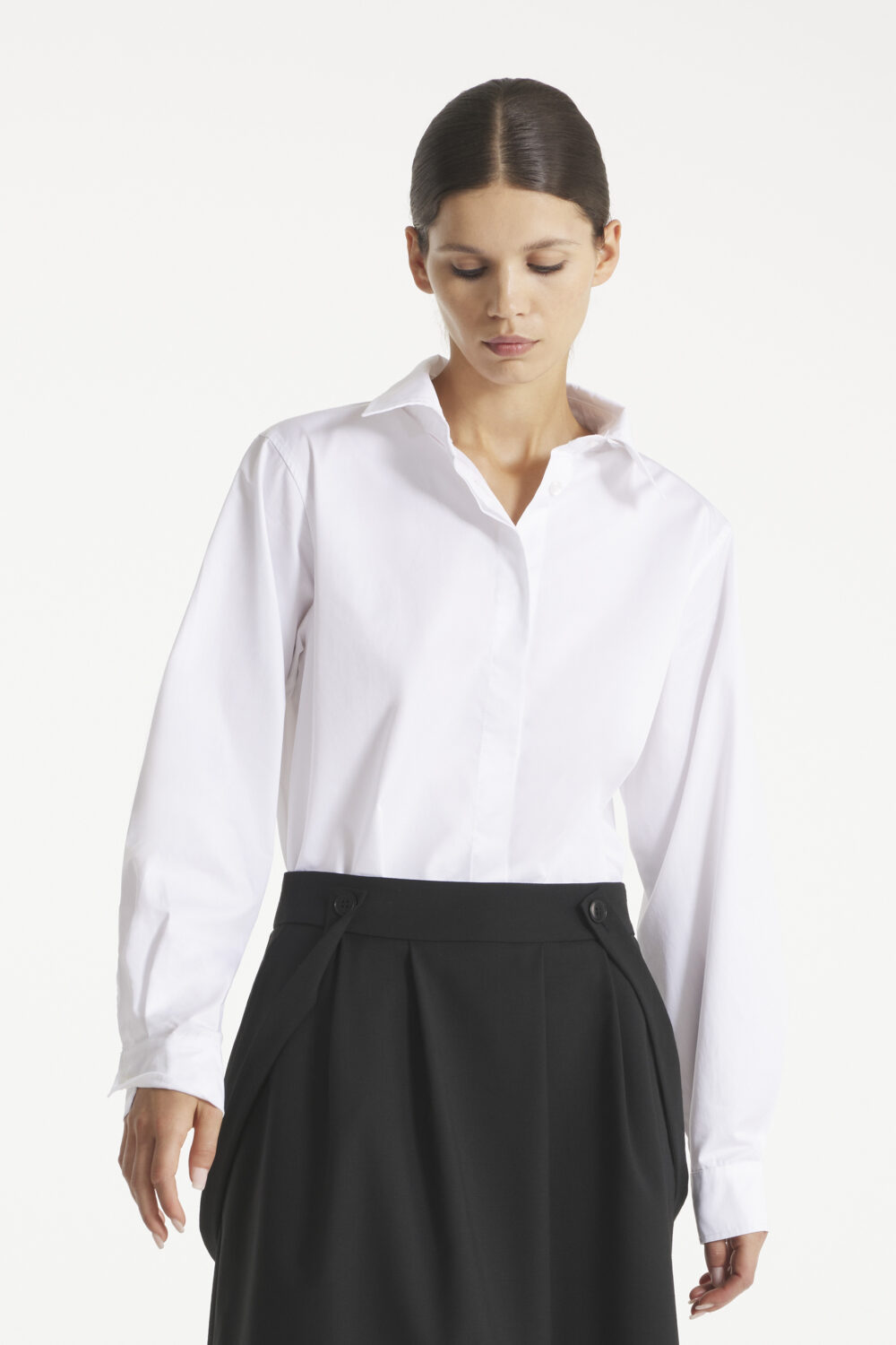 CALIXTE - CHEMISE À BORD BRUT - 38, BLANC