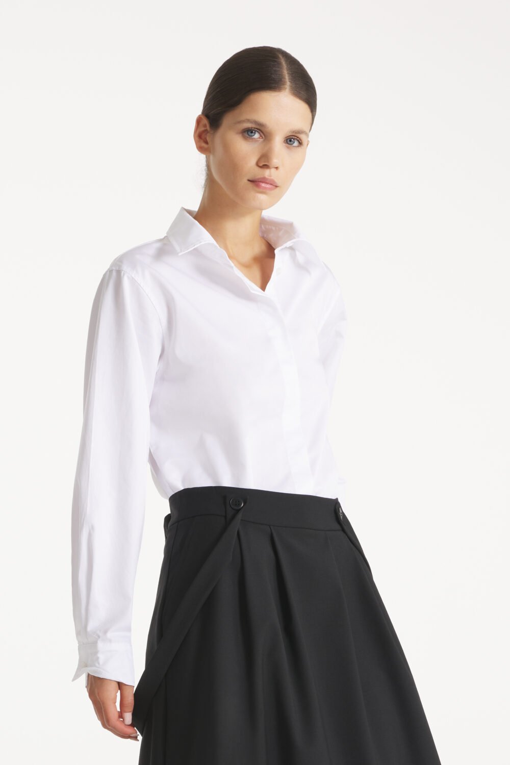 CALIXTE - RAW EDGE SHIRT - 34, WHITE