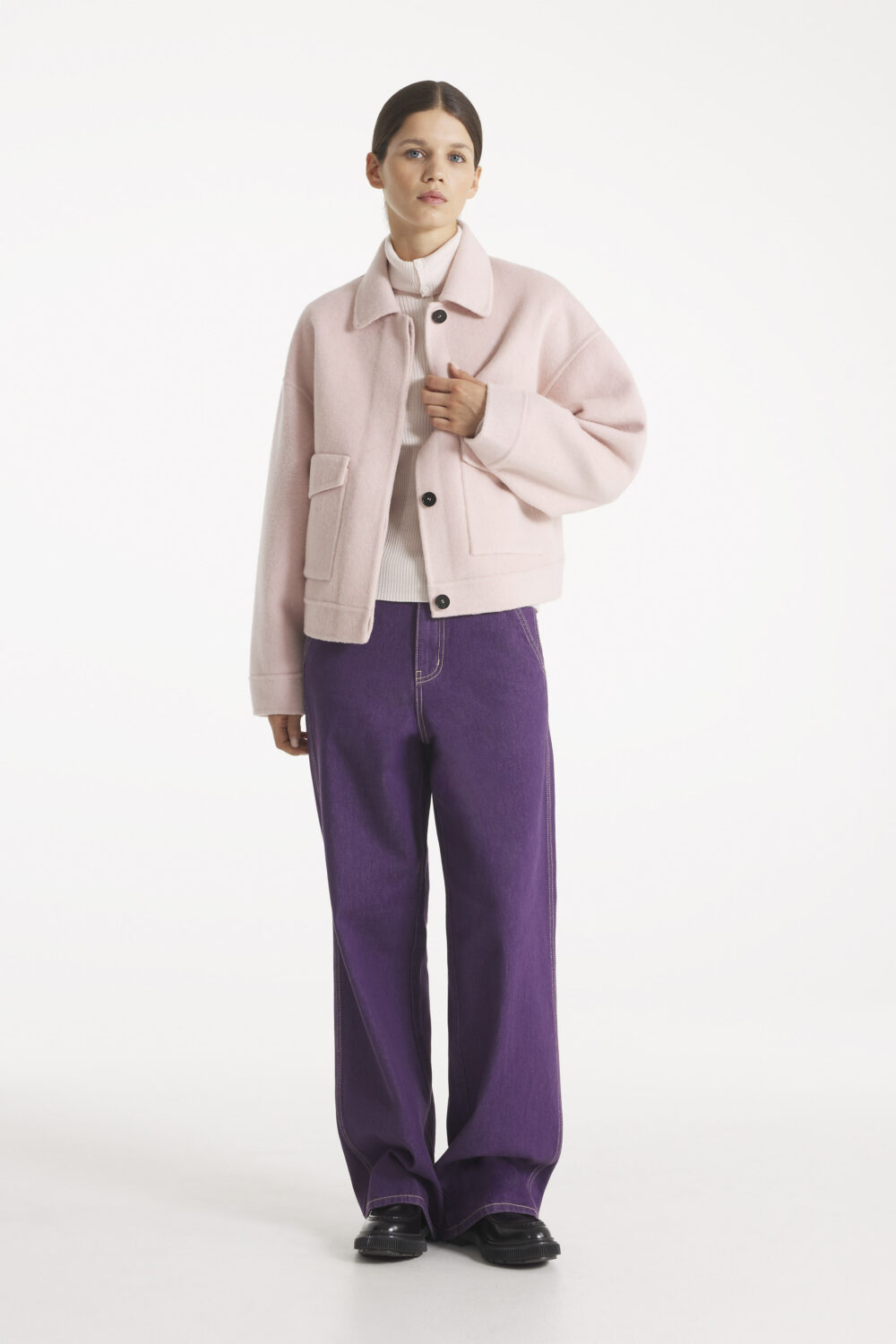 POLINO - DENIM PANTS - 42, PURPLE