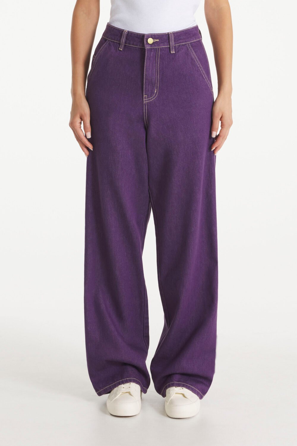 POLINO - PANTALON EN DENIM - 40, VIOLET