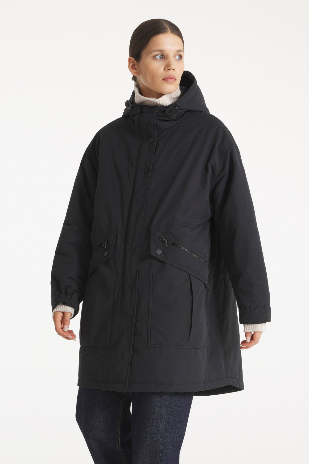 MINELLE - PARKA TECHWEAR - 34, NOIR