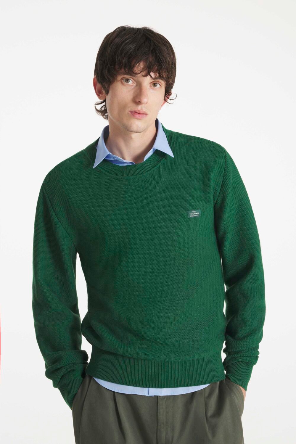 SISLA - GRAPHIC FOAM SWEATER - XS, FOREST