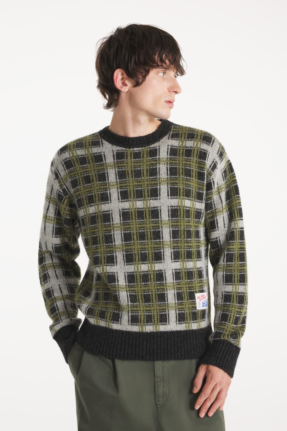 SELDER - PULL EN JACQUARD - XS, KAKI