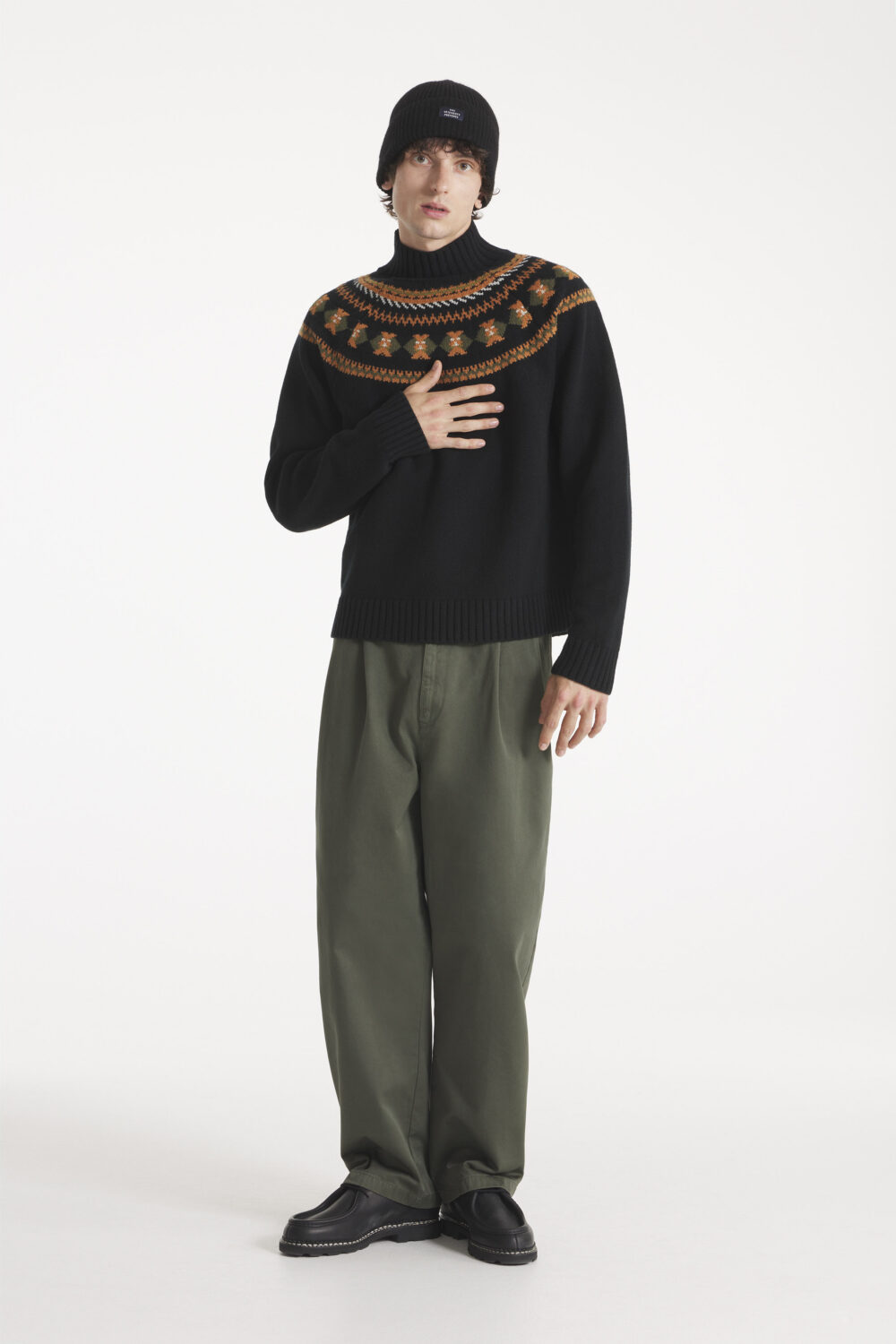 SERVAN - PULL FAIR ISLES - XL, BLACK