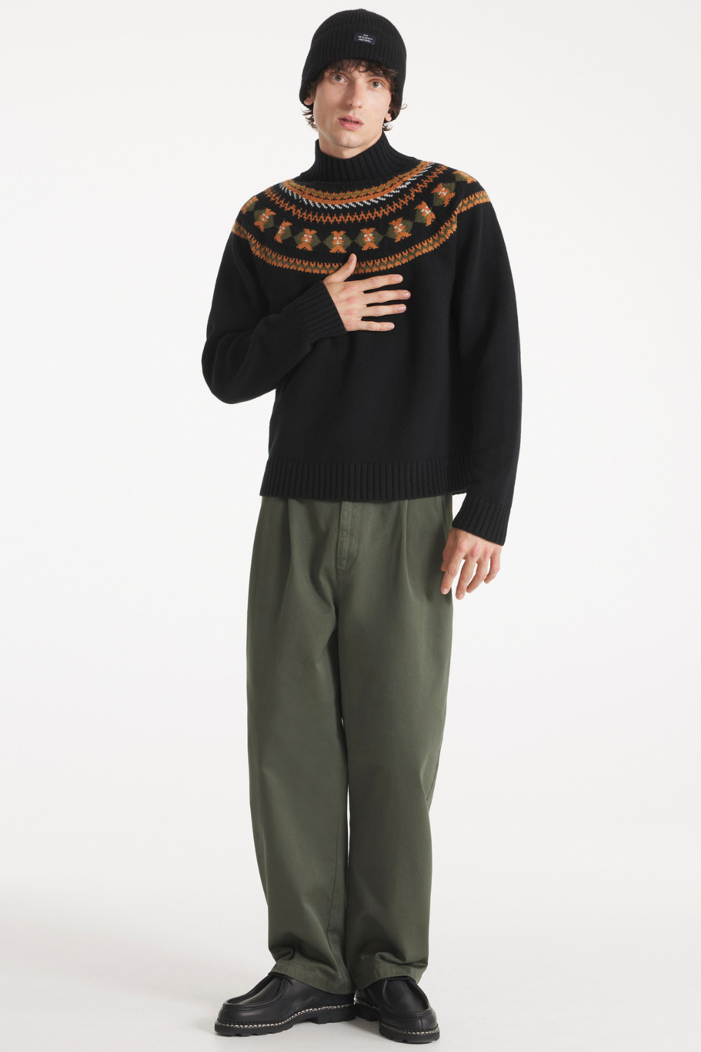 SERVAN - PULL FAIR ISLES - XL, NOIR