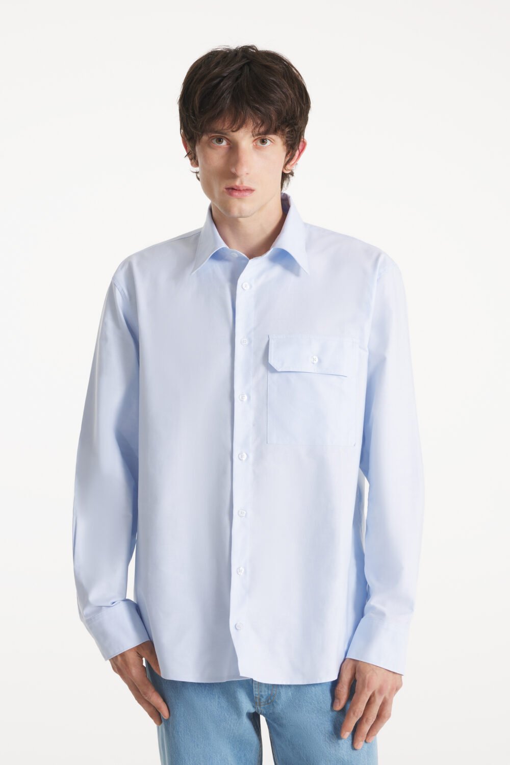 CHRISTOPHE - CHEMISE EN OXFORD - M, BLEU CIEL