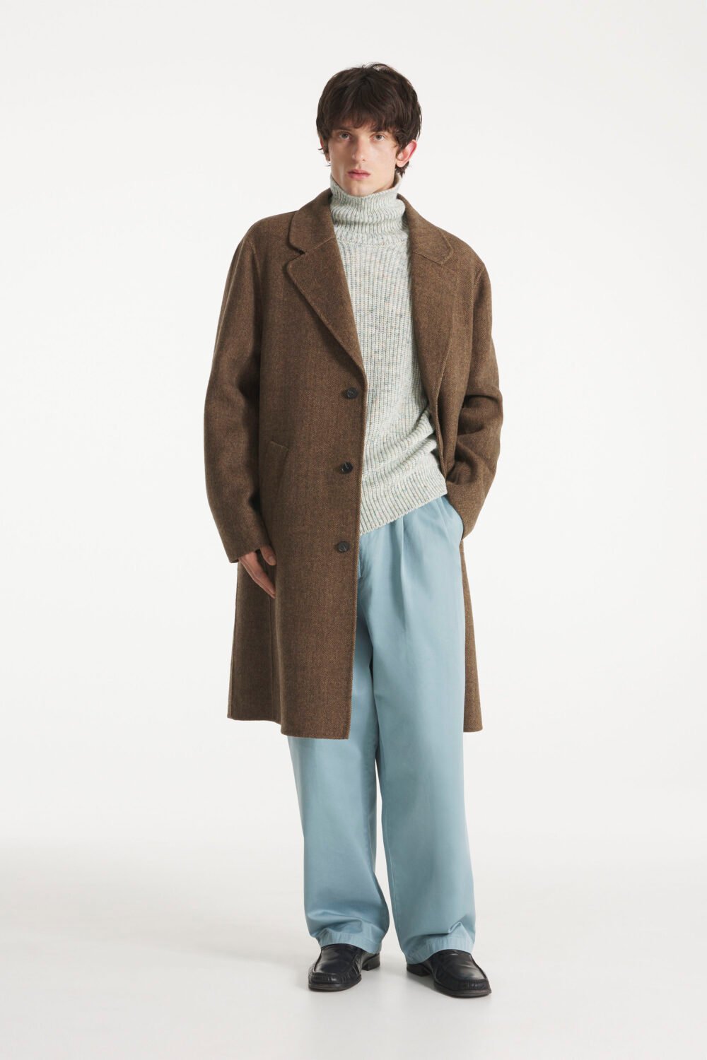 MAXENCE - MANTEAU EN LAINE - M, MARRON