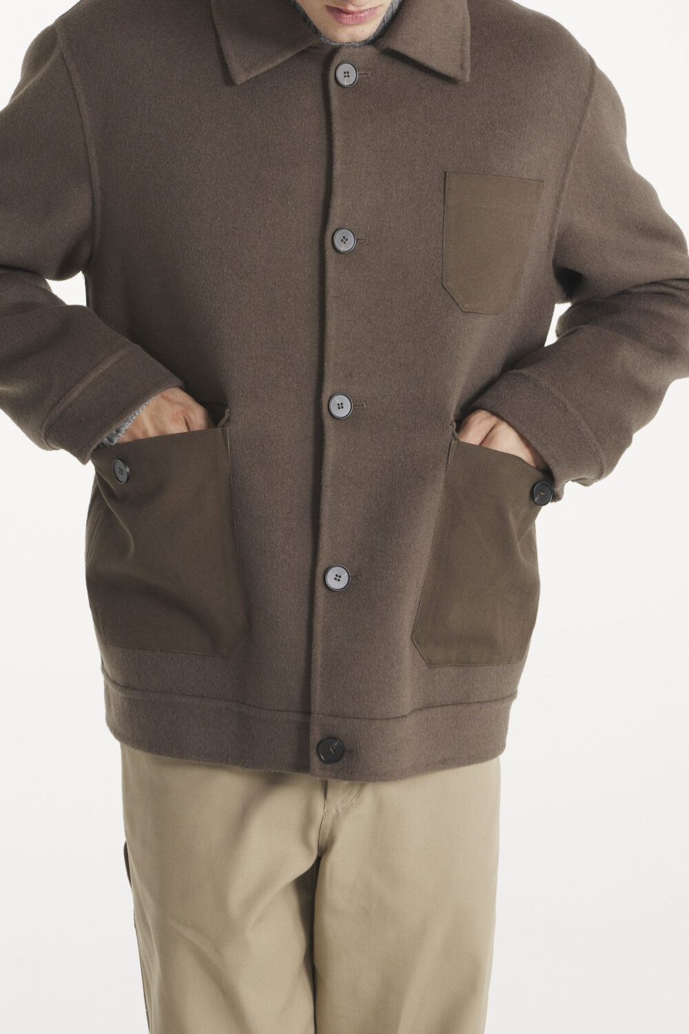 VERDADERO - VESTE EN LAINE - M, MARRON