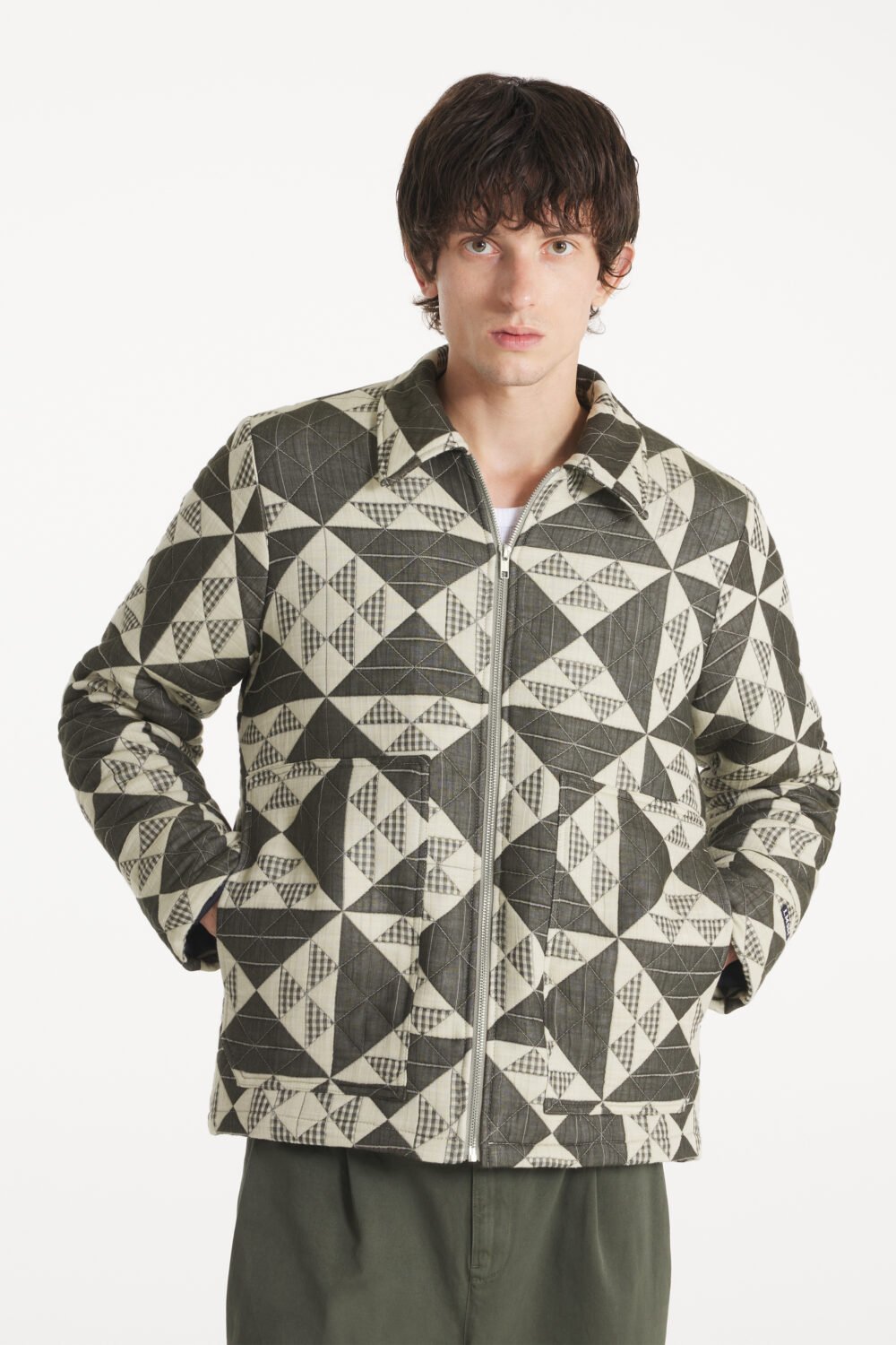 VERCORS - VESTE MATELASSÉE EN JACQUARD - S, KAKI