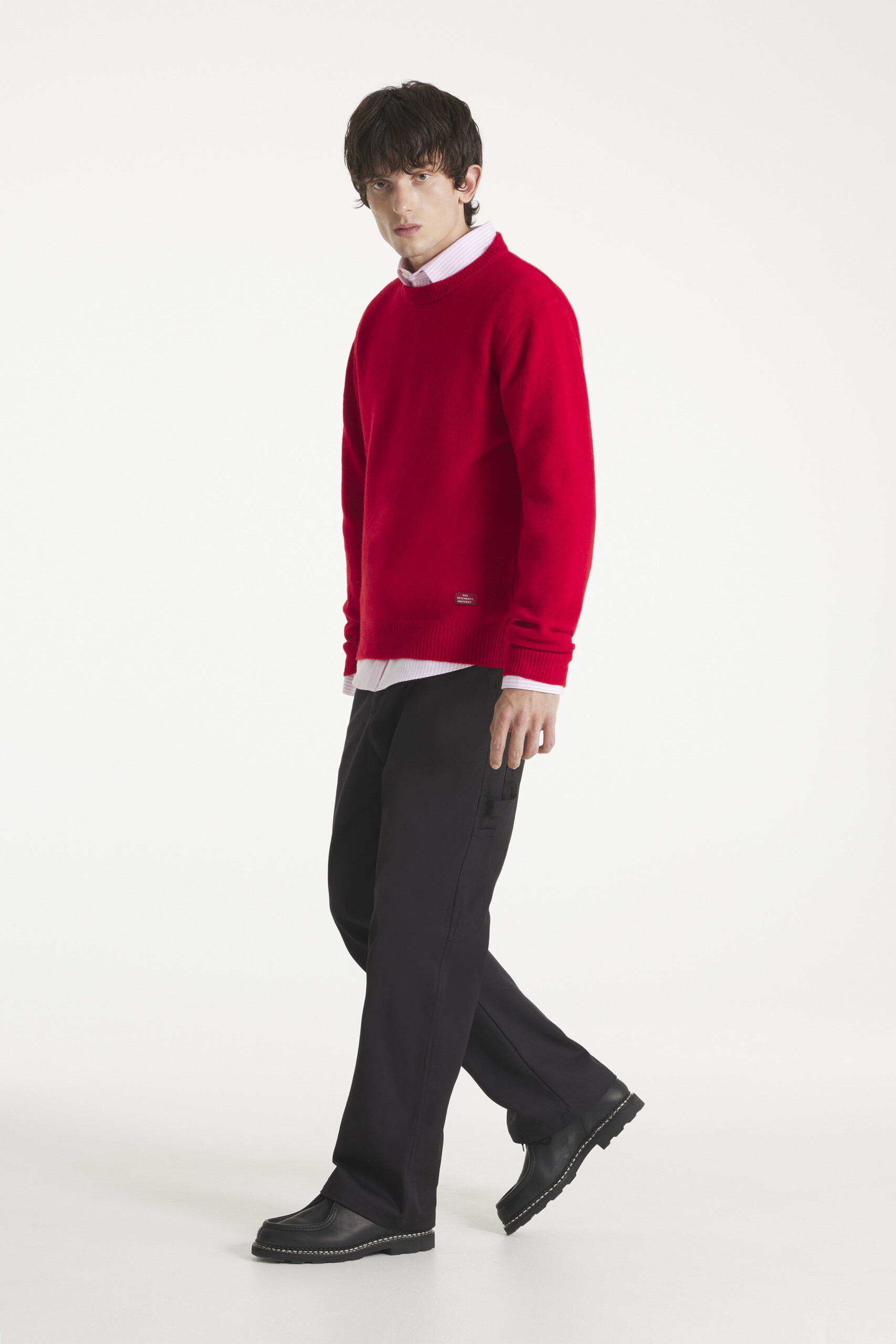 SAMSON - PULL LAINE ET CACHEMIRE - L, ROUGE