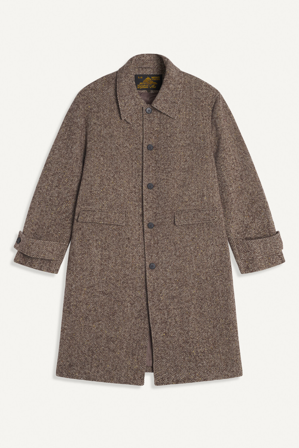 MARZOTTO - WOOL COAT - S, BROWN