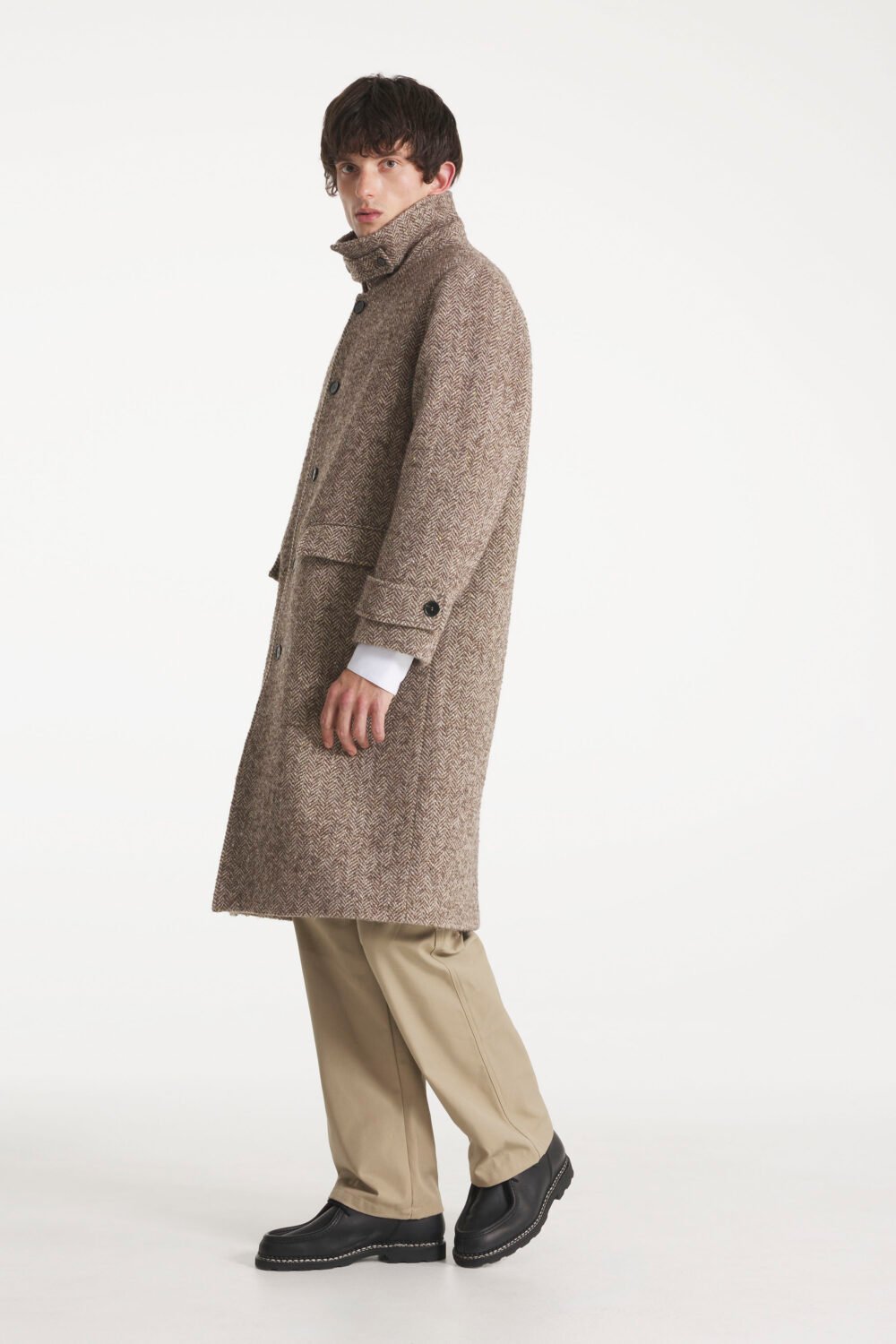 MARZOTTO - WOOL COAT - XL, BROWN