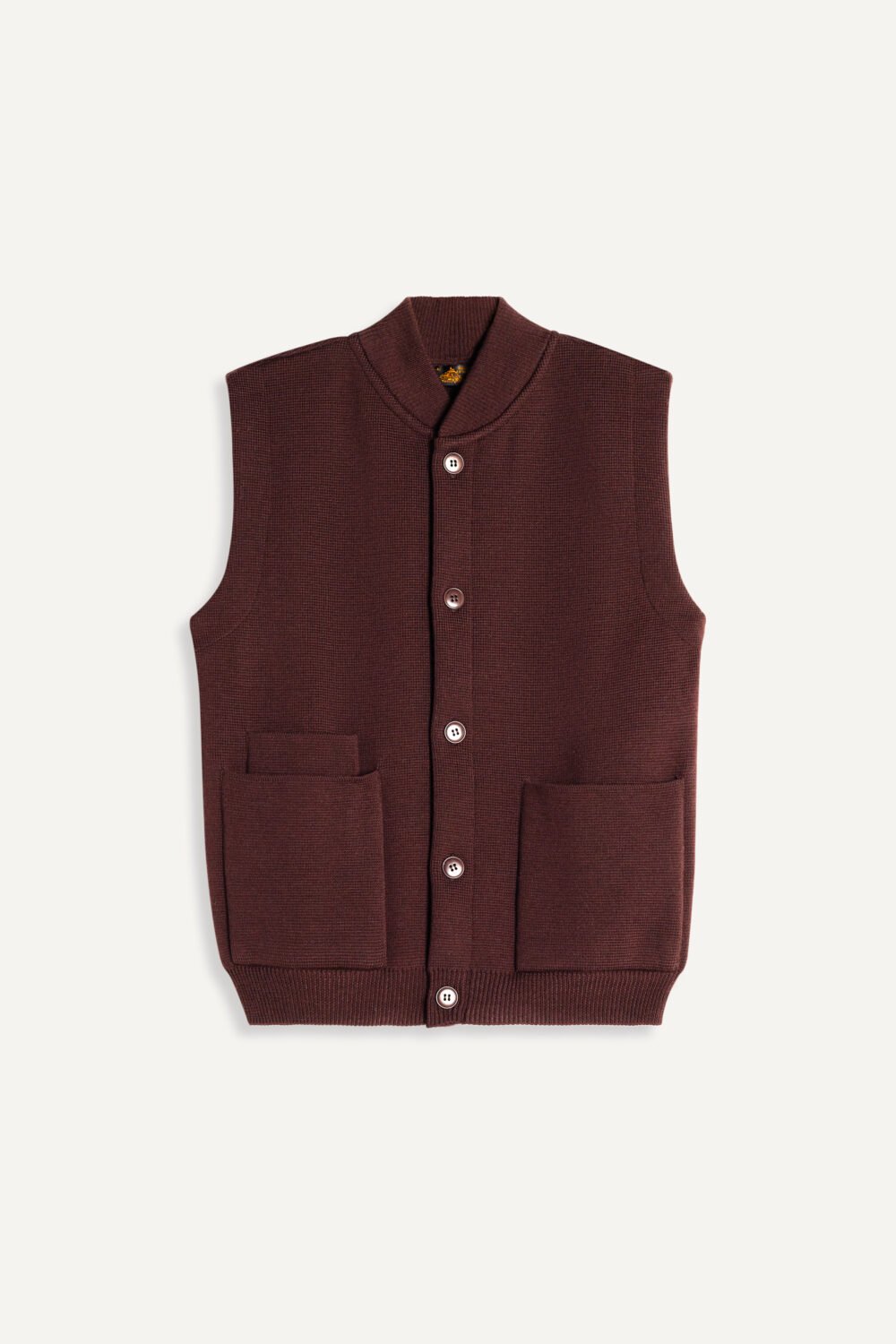 GALI - SLEEVELESS CARDIGAN - XS, mocha