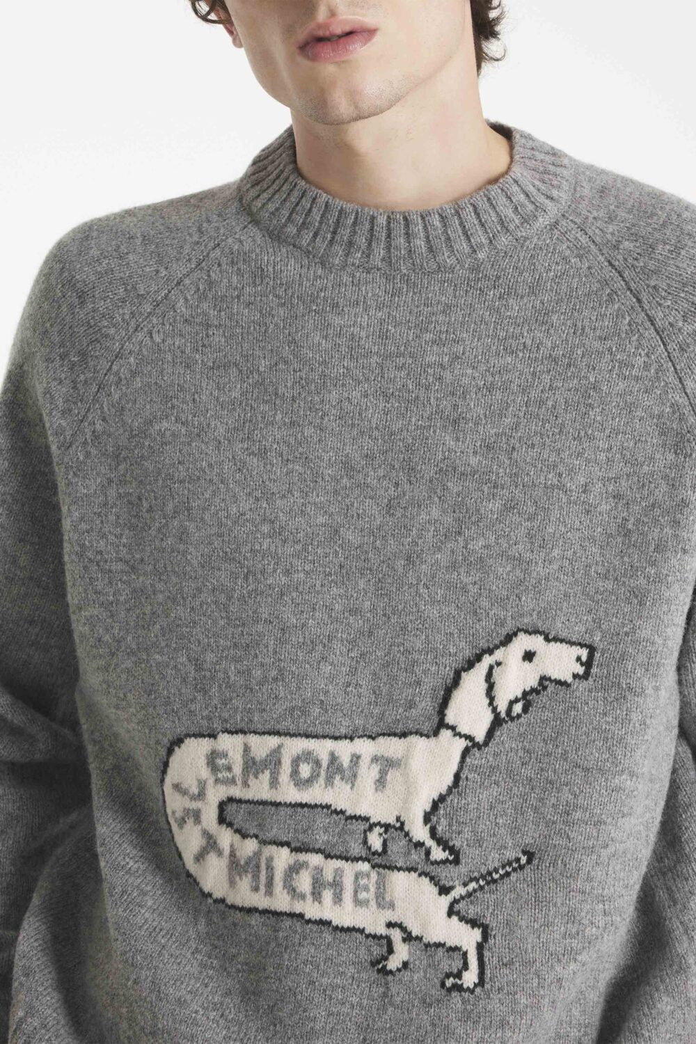 STRIKER - INTARSIA GRAPHICS SWEATER - XS, GREY