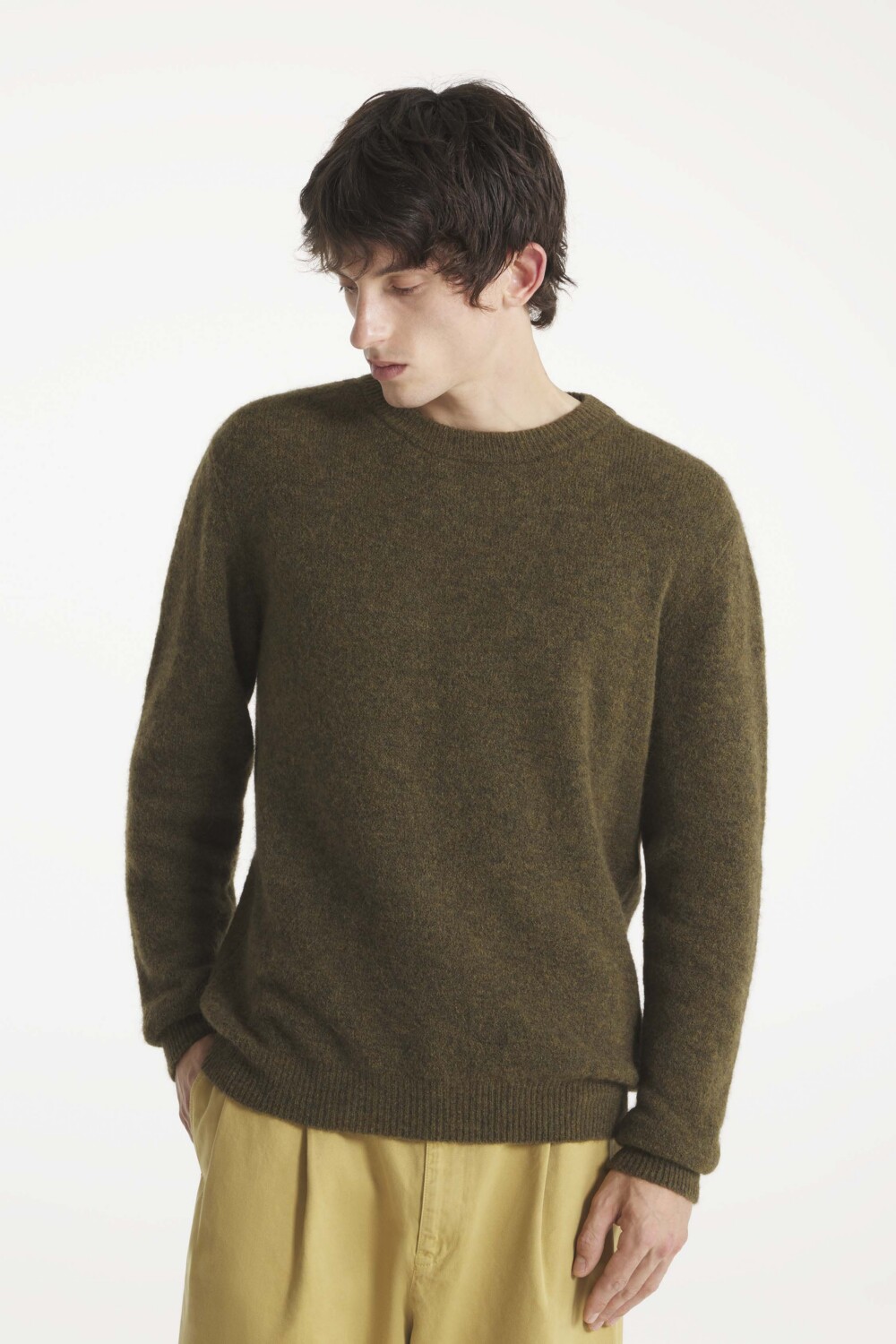 SHAGGY - JERSEY SWEATER - S, KAKI