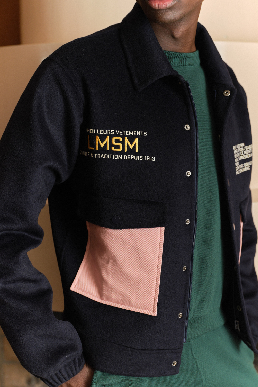 VANDEM - VESTE EN LAINE - XS, MARINE