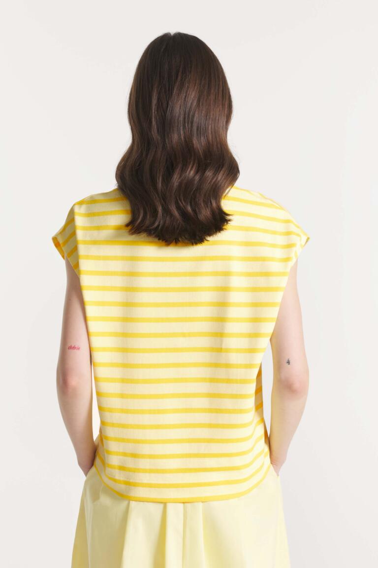 THEOXANE - MARINIERE TANK TOP - Lightyel yel 2, seconde vue