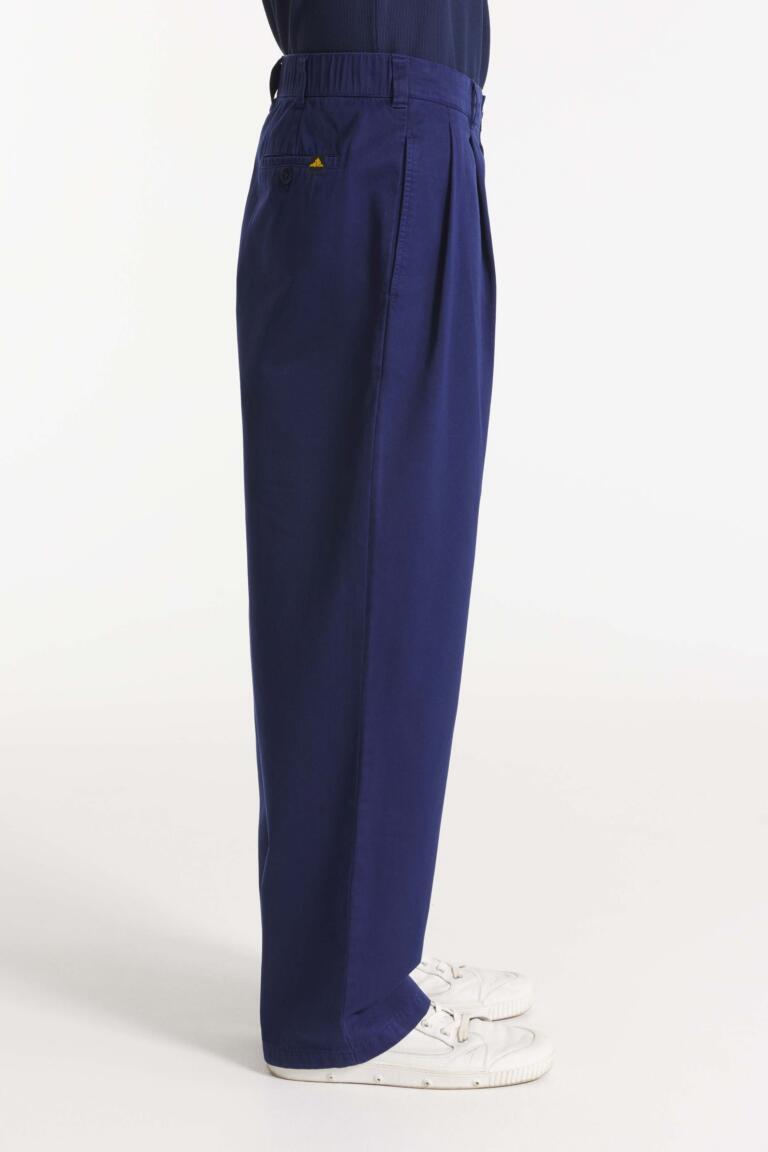 Pitt - Wide-leg gabardine pants - BLUE, seconde vue