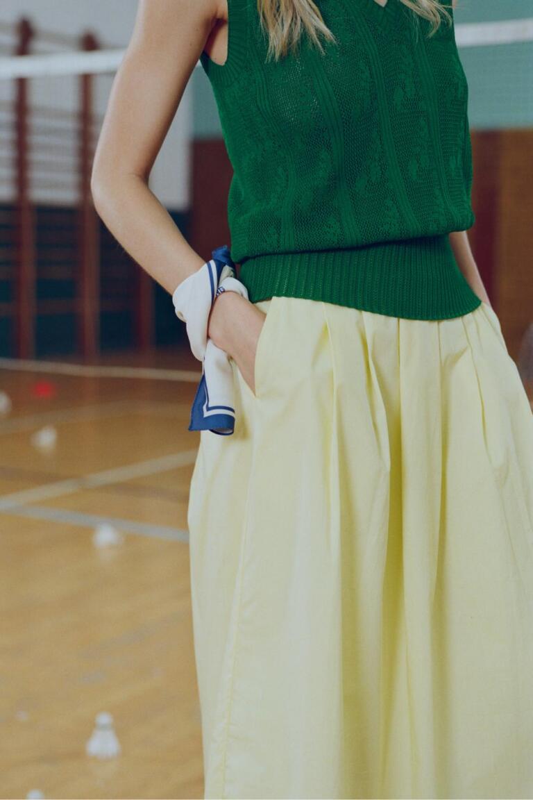 JOPELI - PLEATED SKIRT - YELLOW, seconde vue
