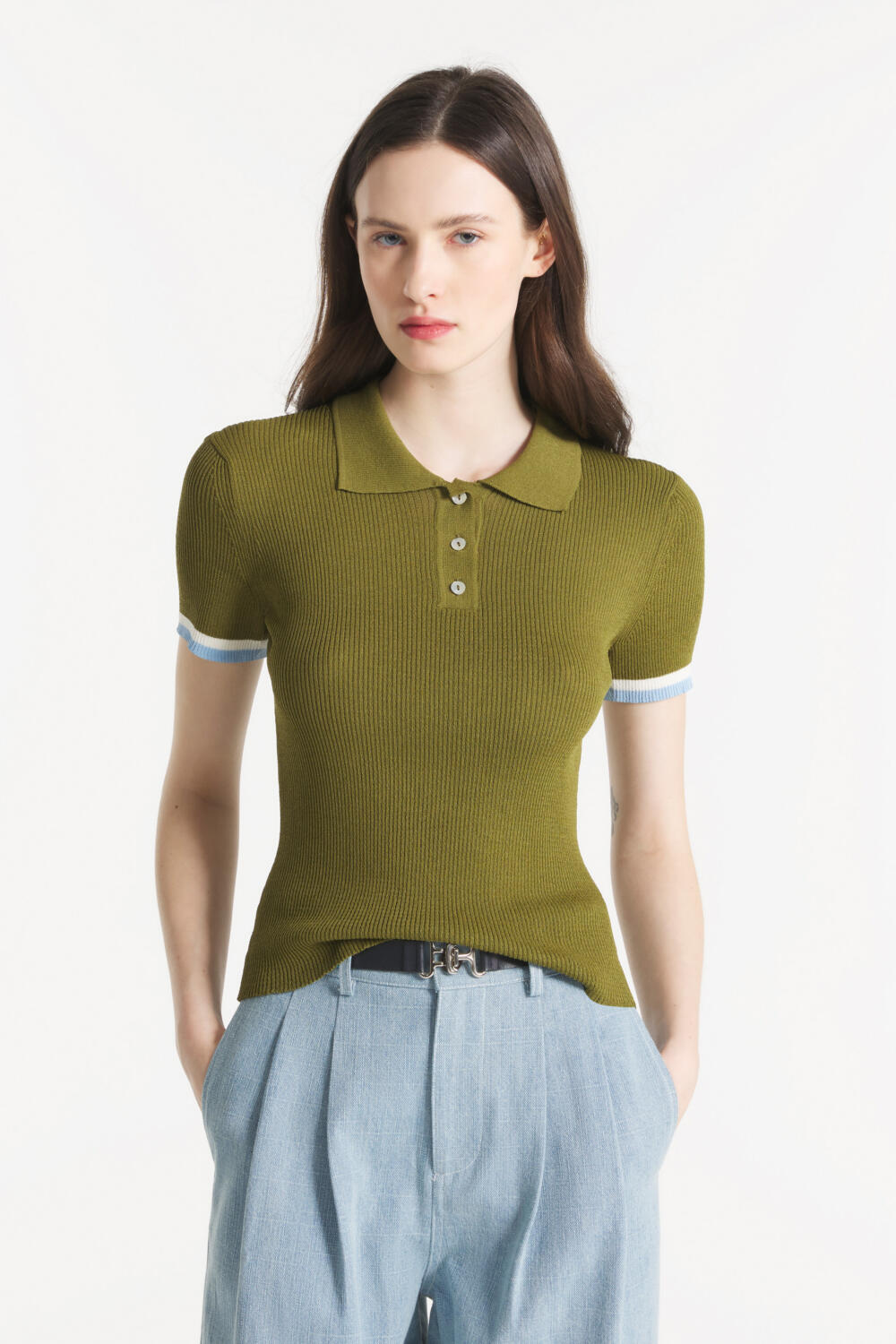 SELASTE - POLO - M, KAKI