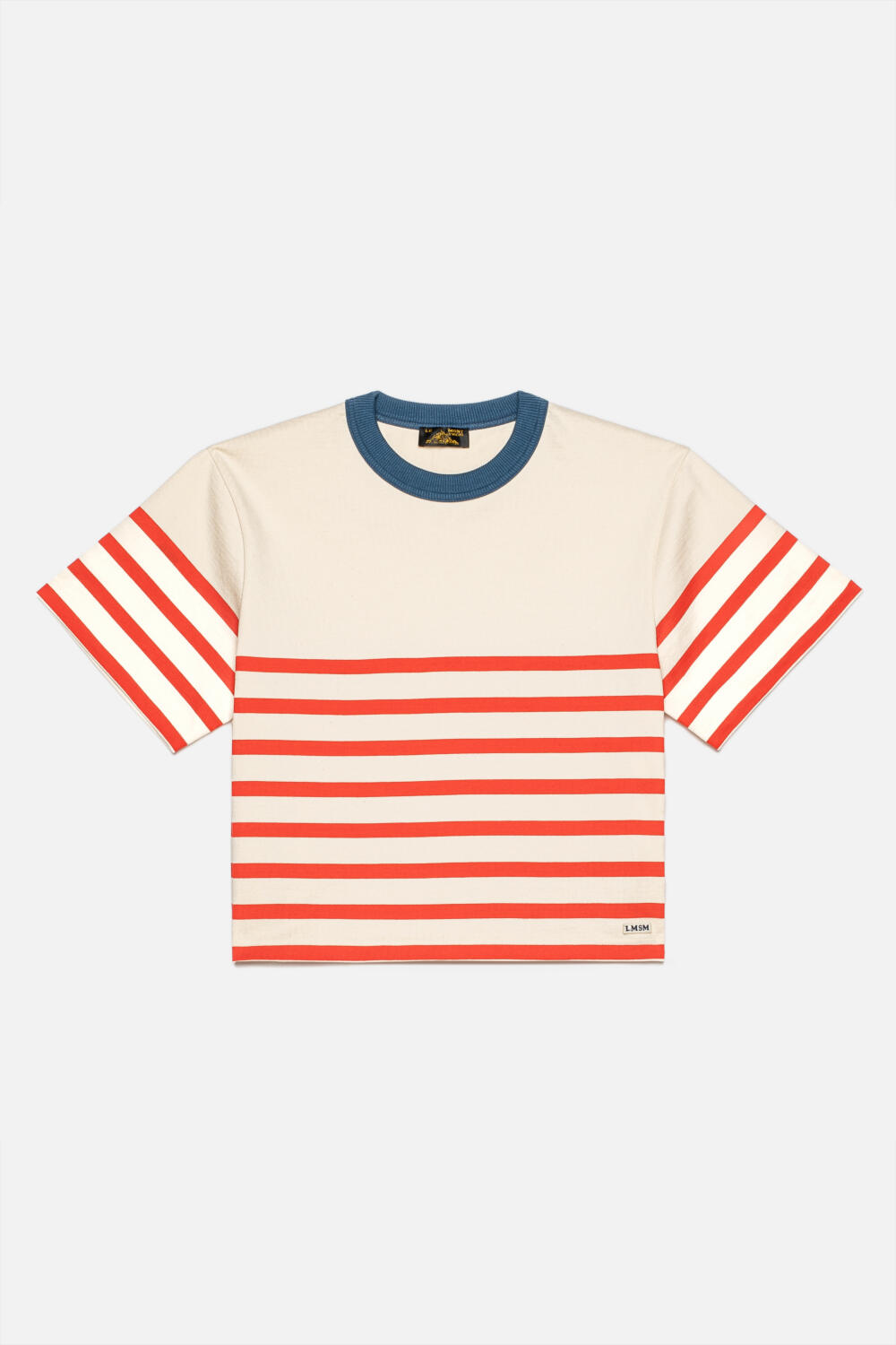 TORA - T-SHIRT À RAYURES - L, white red