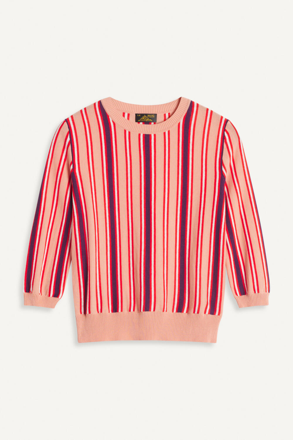 STASIA - STRIPED SWEATER - XS, ASH PINK