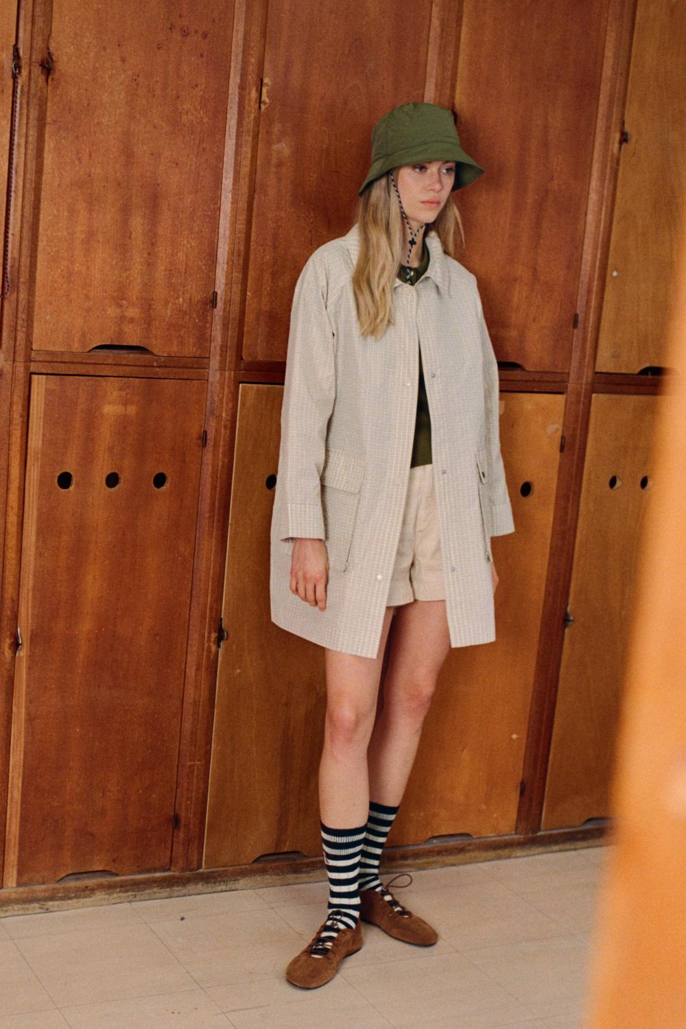 MELIA – PLAID TRENCH COAT