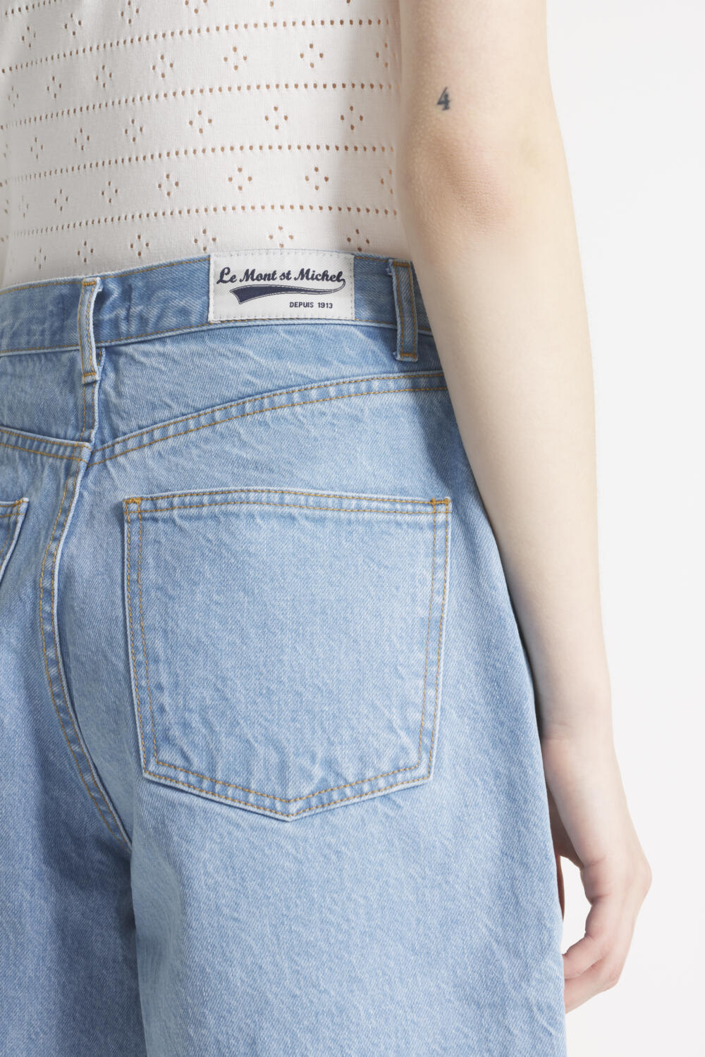 POANE - SHORT DENIM - 40, BLEACH