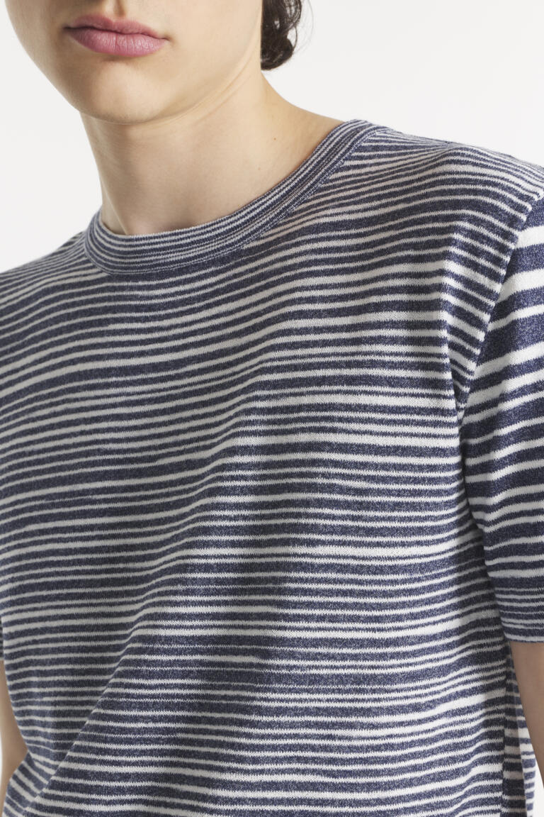 SEVERIN - STRIPED T-SHIRT - indigo offwhite, seconde vue