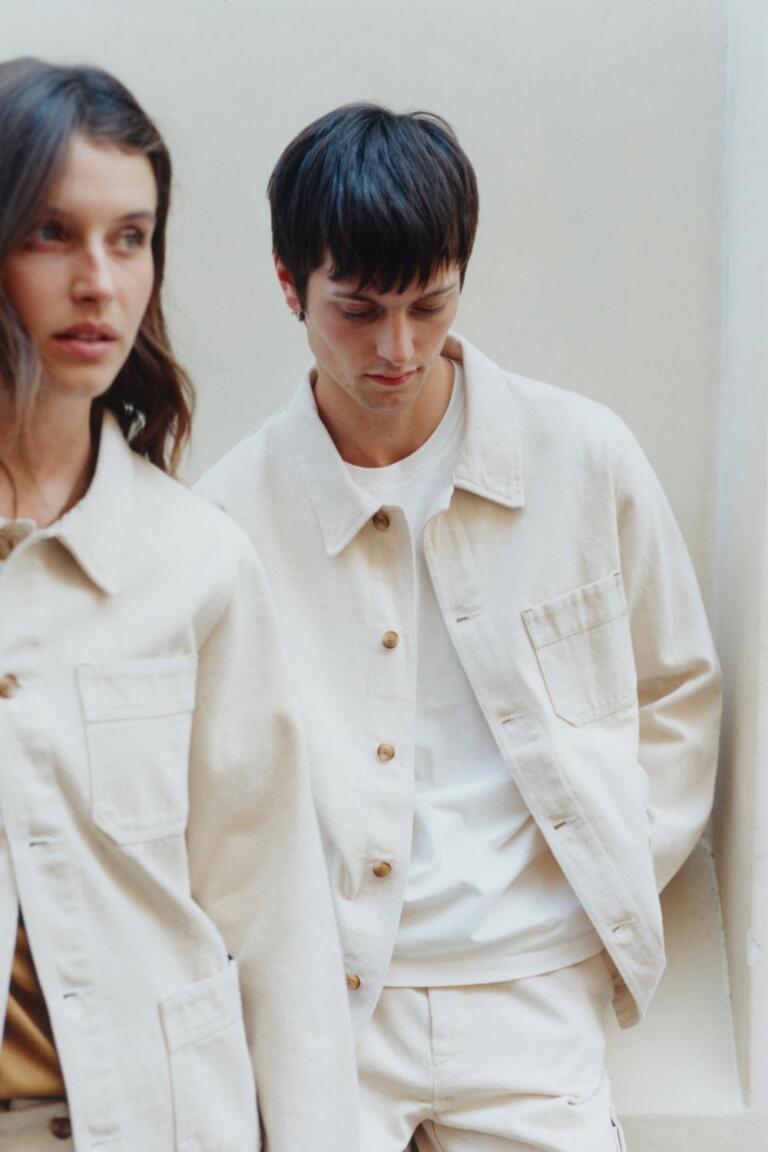 VOLCI - DENIM WORK JACKET - OFFWHITE, seconde vue