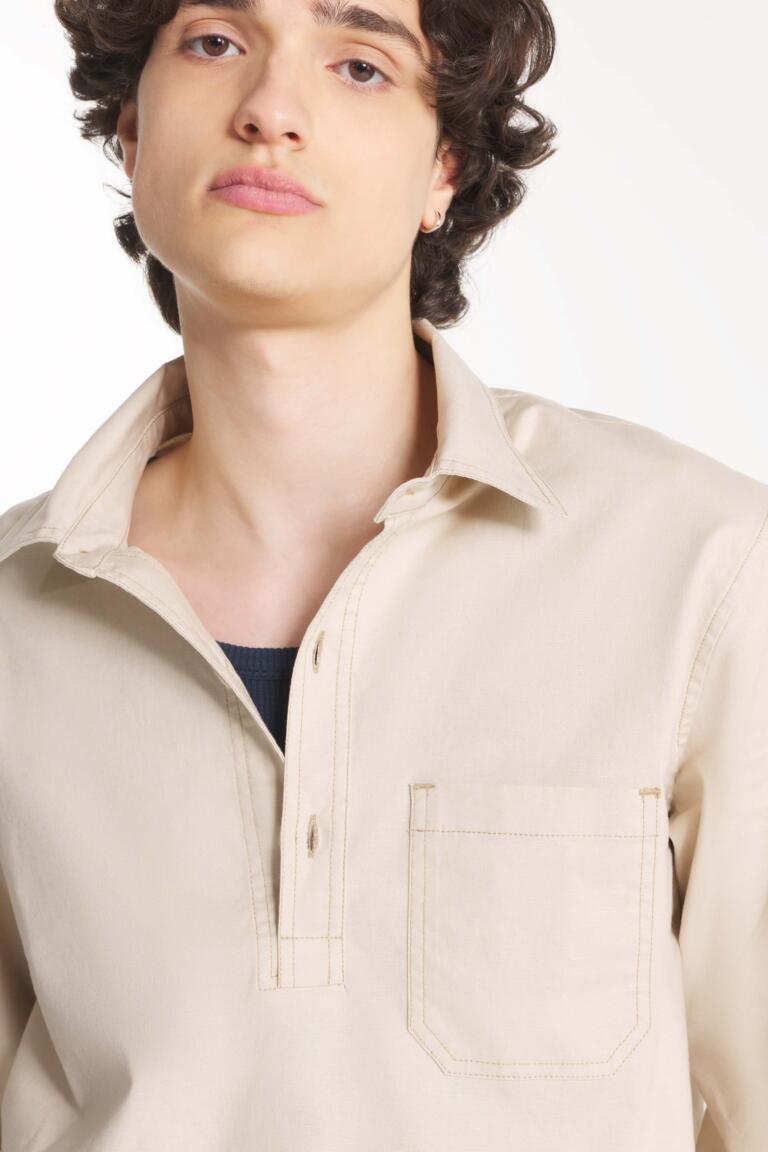 CAJUN - LINEN SHIRT - BEIGE, seconde vue