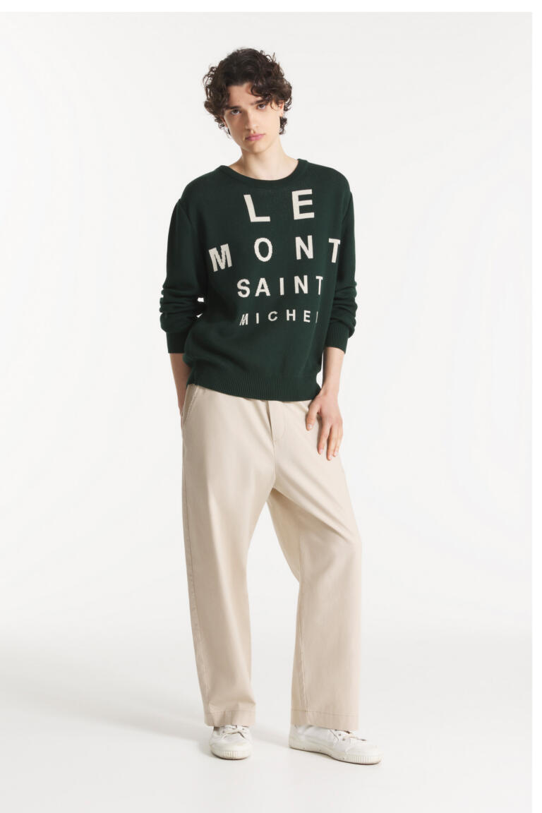 SORIAN - MONOGRAM SWEATER - GREEN, seconde vue