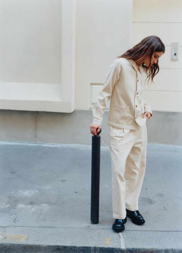 PRIMELLE - PANTALON EN DENIM - ECRU, seconde vue