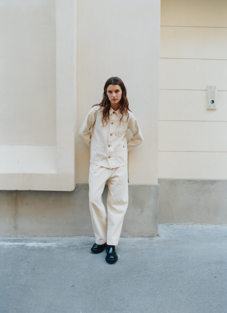 PRIMELLE - PANTALON EN DENIM - ECRU