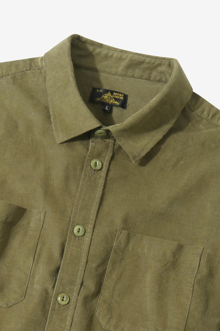 CLOVIS - LIGHT CORDUROY SHIRT - KAKI, seconde vue
