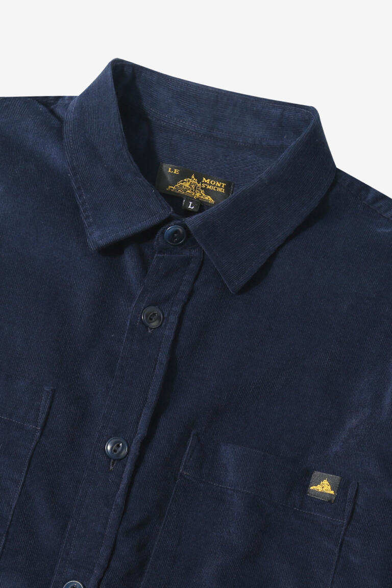 CLOVIS - LIGHT CORDUROY SHIRT - NAVY, seconde vue