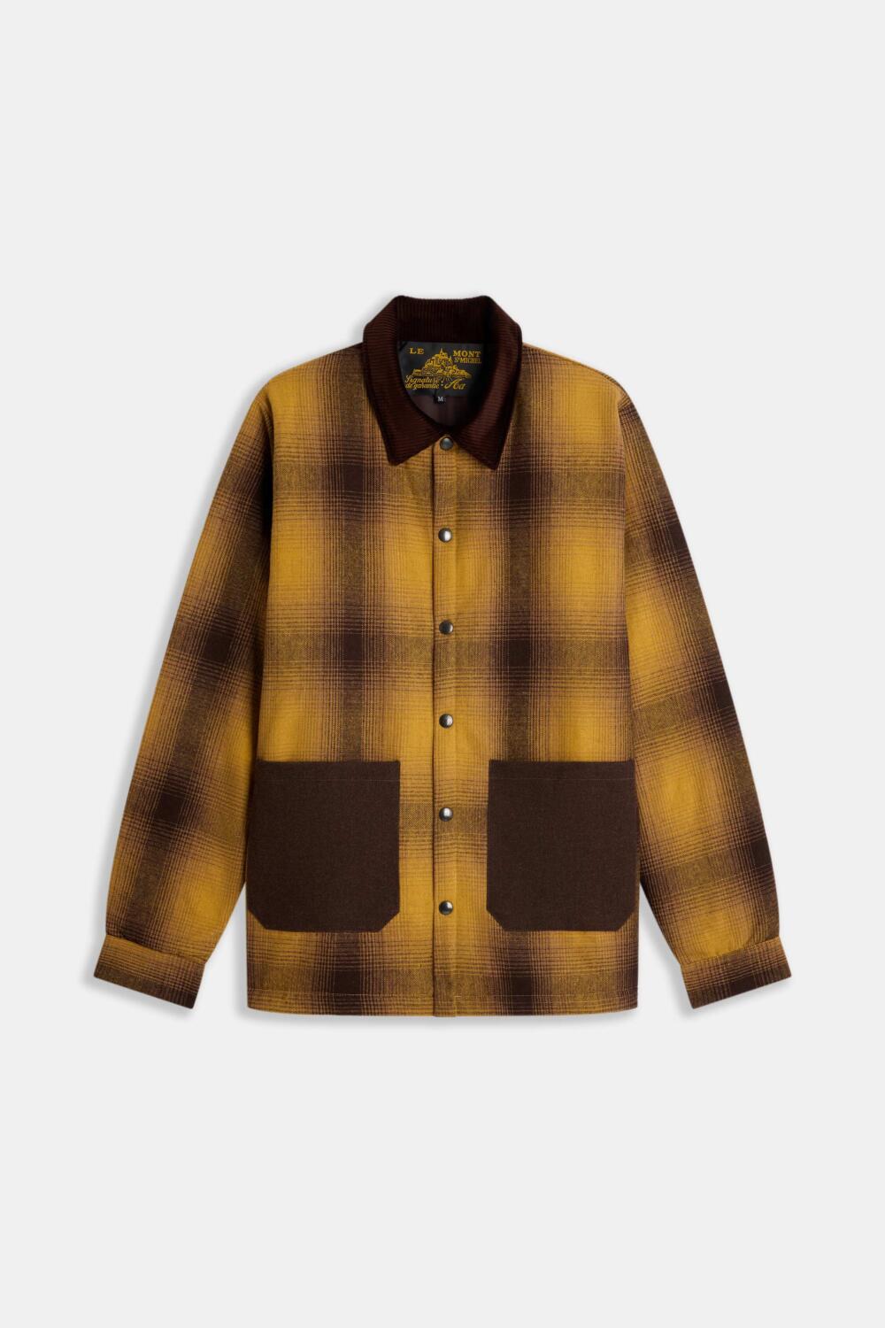 VENDELIN - QUILTED SHIRT - L, BROWN