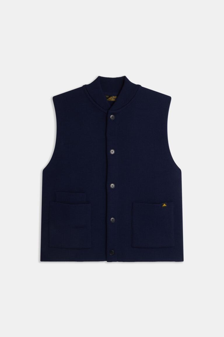 GARY - SLEEVELESS CARDIGAN - NAVY, seconde vue