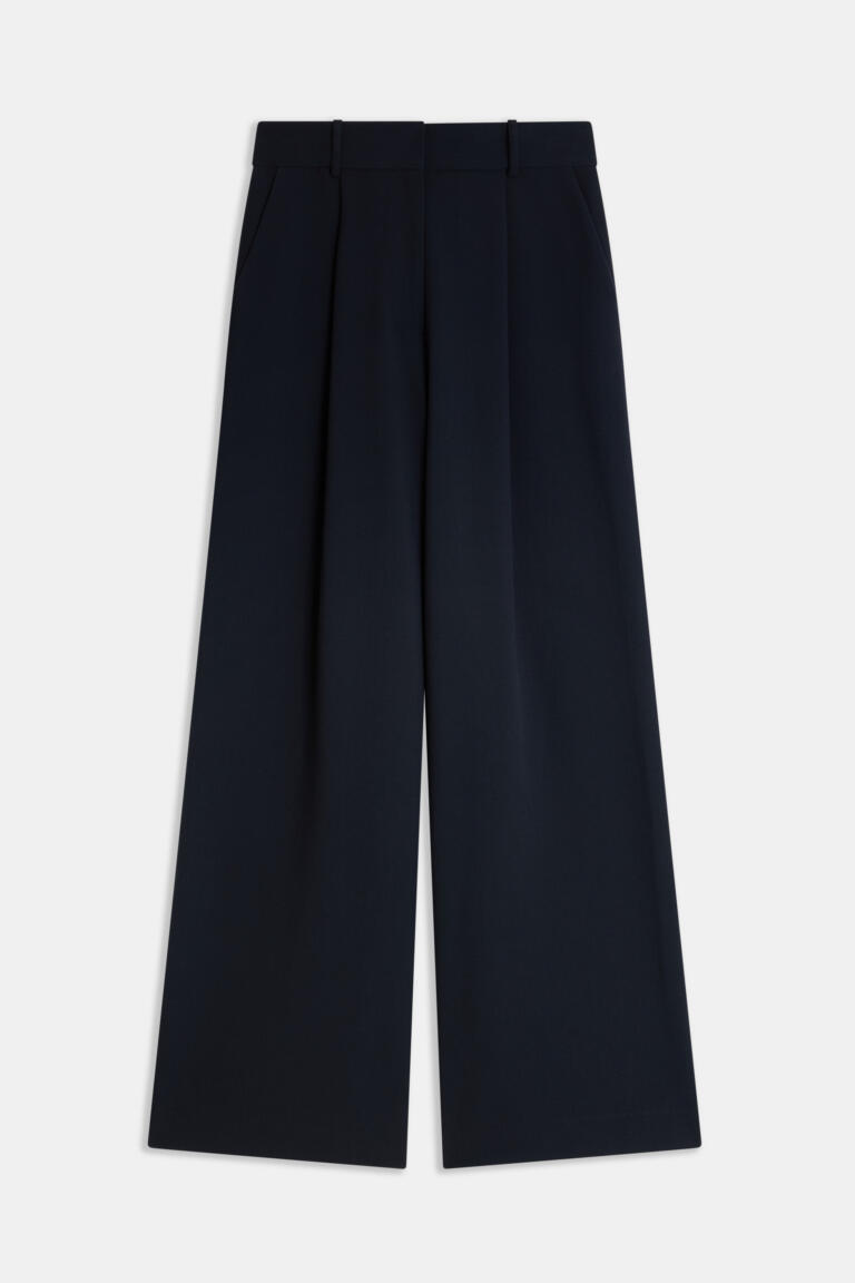 PIRETTE - PLEATED PANTS - NAVY