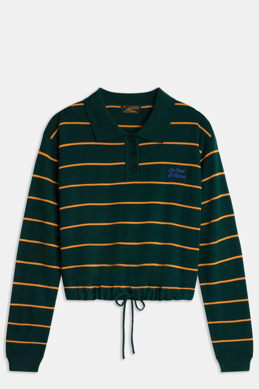 STESSY-STRIPED SWEATER - XS, GREEN