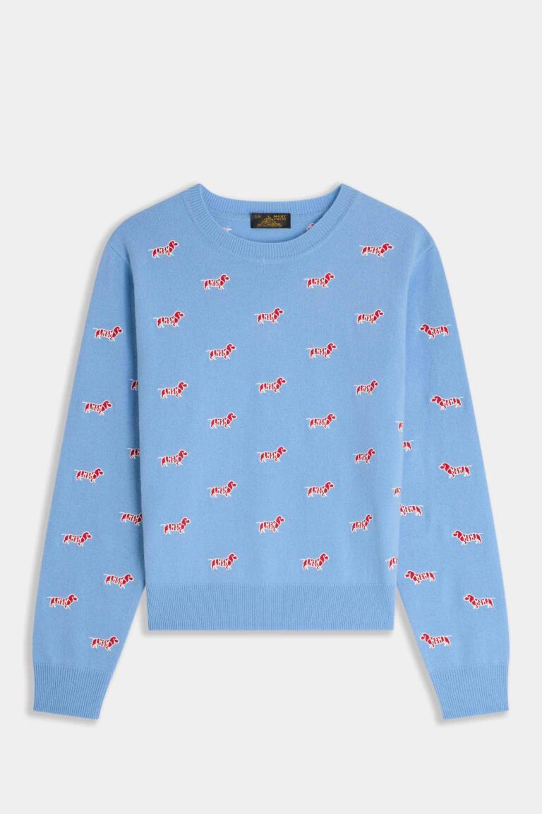 SUBLIME - MERINO WOOL SWEATER - BLUE, seconde vue