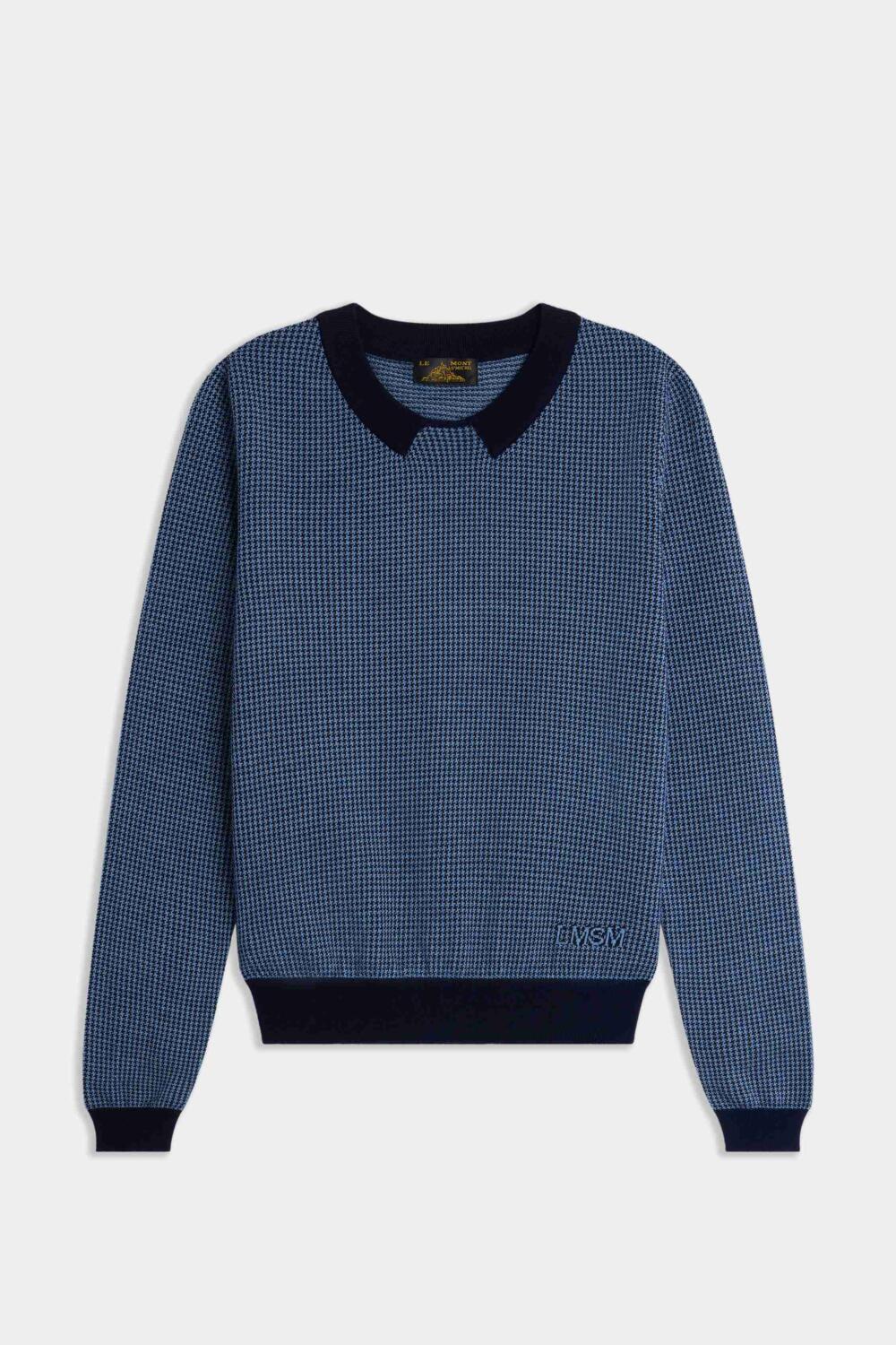 SELENIA - JACQUARD SWEATER - XL, NAVY