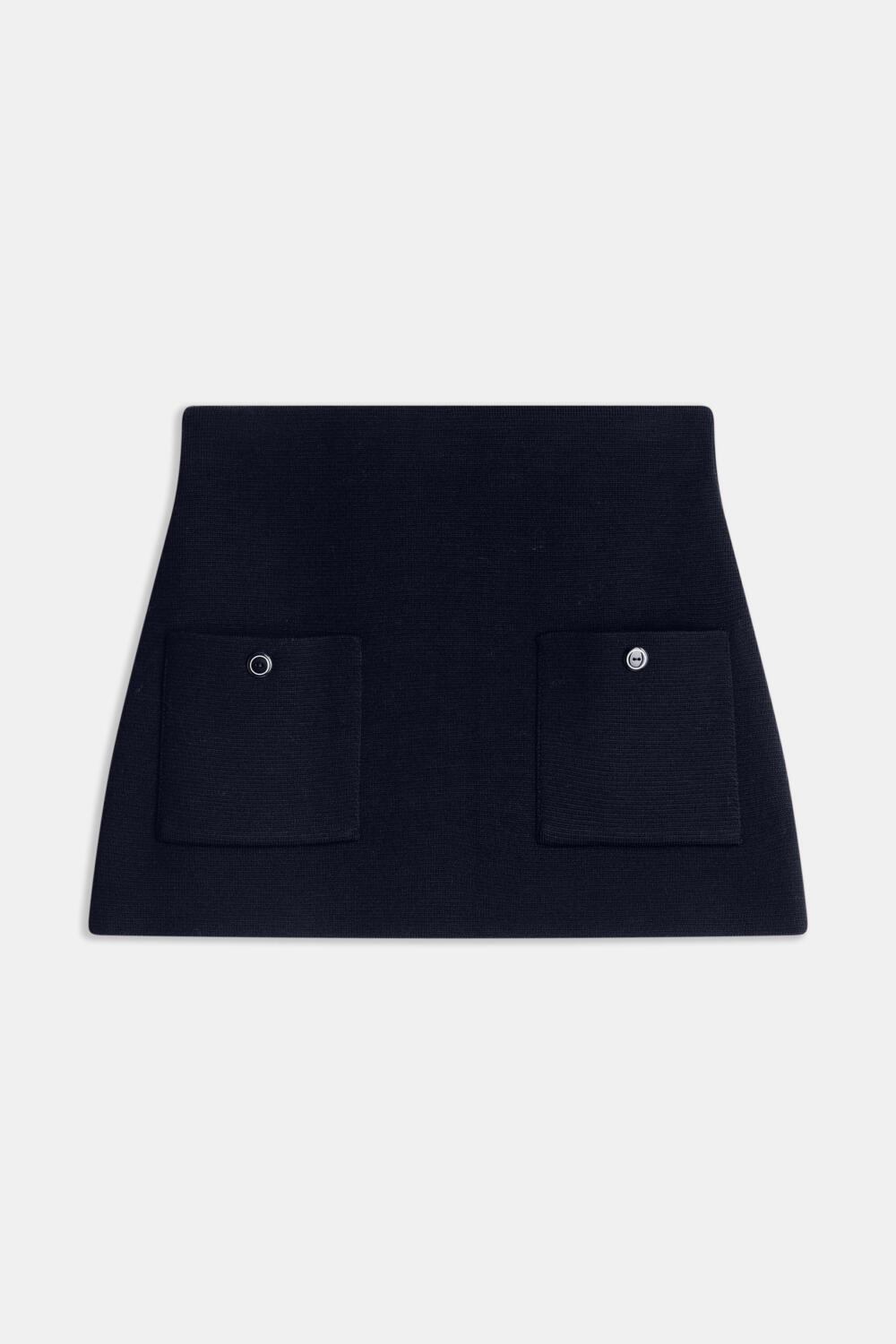 JUNIA - WOOL MINI SKIRT - XS, NAVY