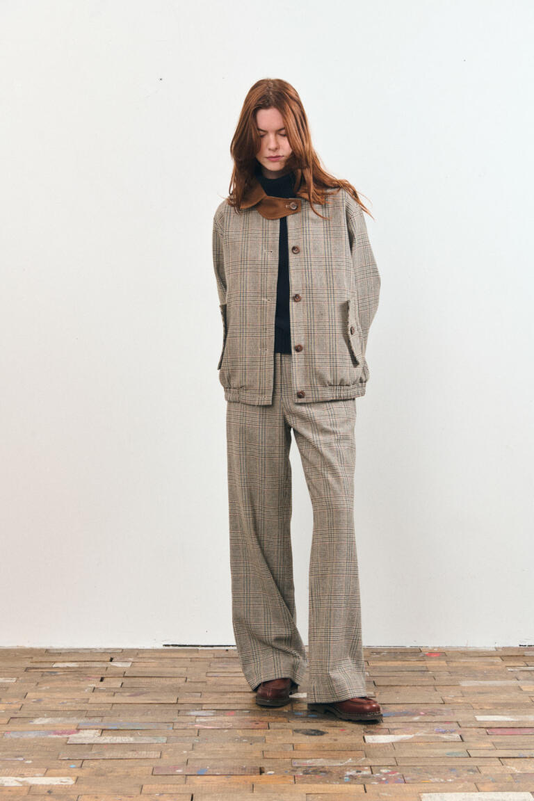 VOISIN - BLOUSON PRINCE-DE-GALLES - MARRON, seconde vue