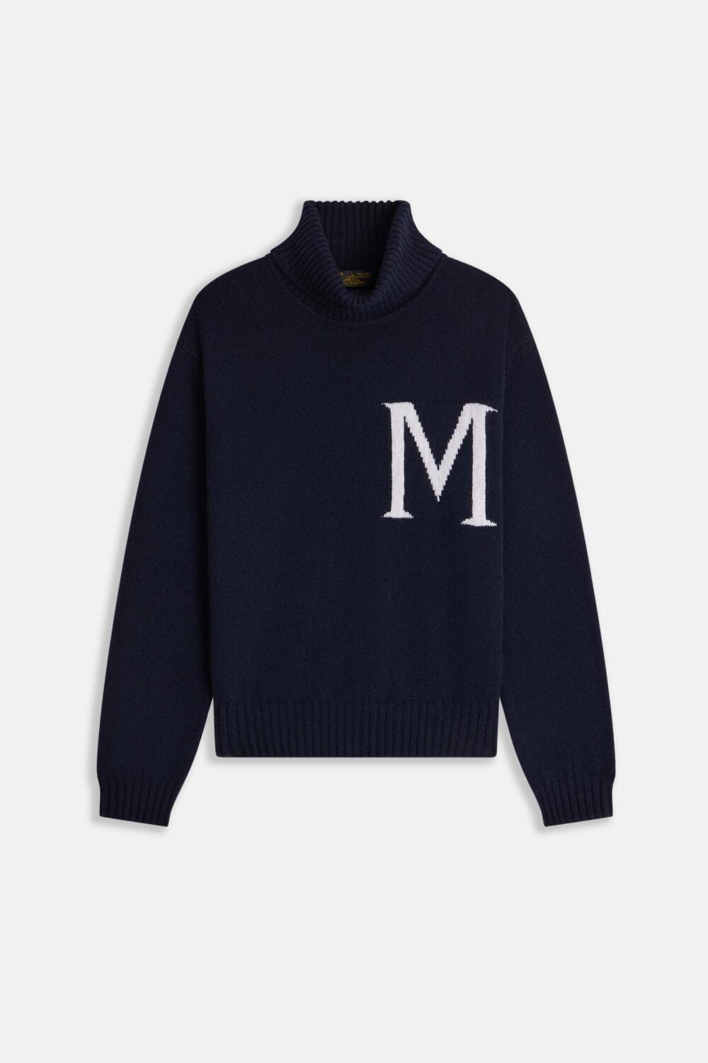 SOAZIG - MERINO AND CASHMERE SWEATER - XS, NAVY