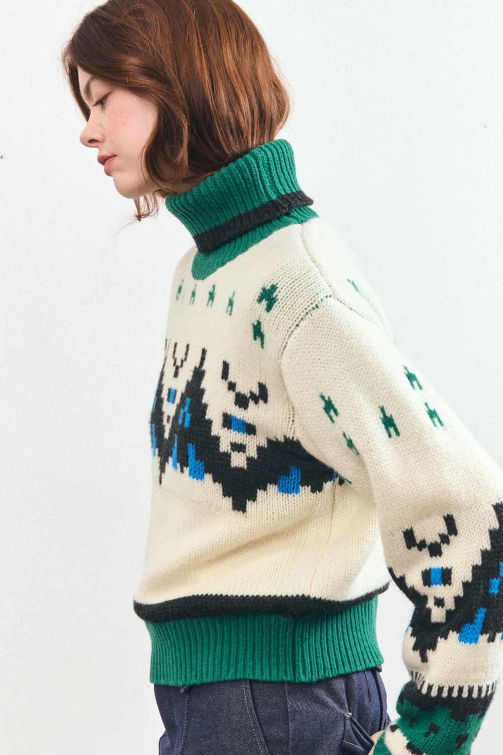 SEDAN - PULL EN JACQUARD - XS, ECRU
