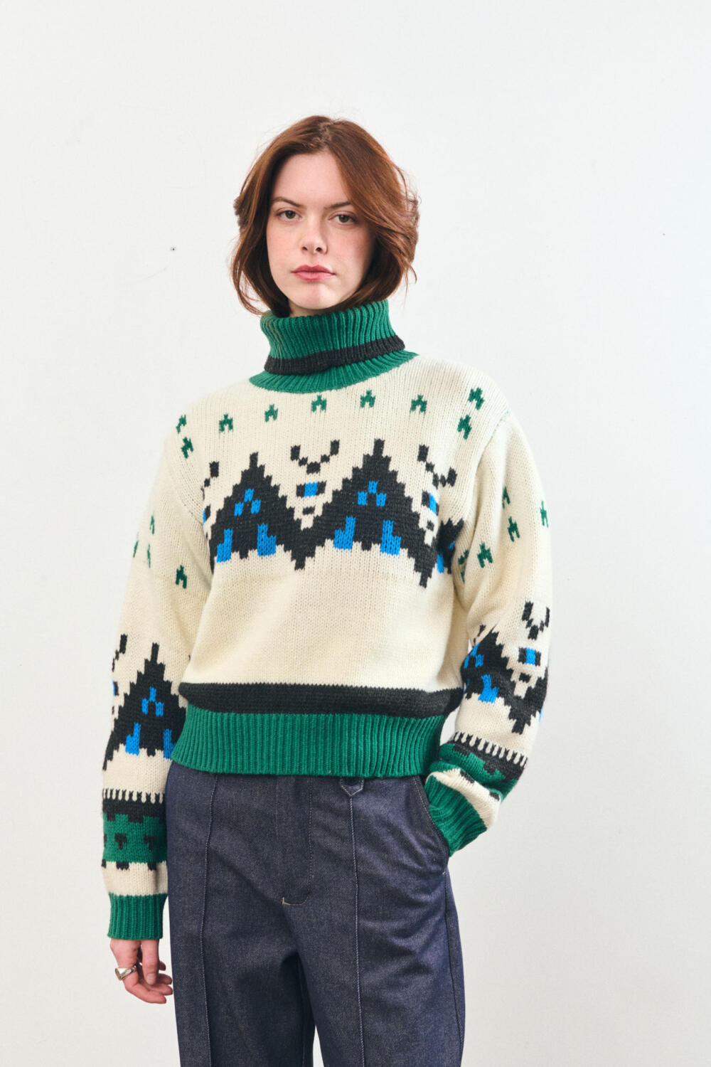 SEDAN - JACQUARD SWEATER - XS, OFFWHITE